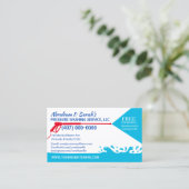 圧力洗浄および清掃用名刺テンプレート 名刺 (スタンド正面)