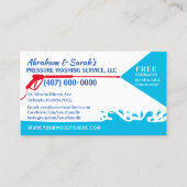 圧力洗浄および清掃用名刺テンプレート 名刺 (正面)