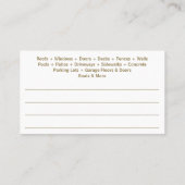 圧力洗浄とクリーニングのカスタマイズ可能なバス 名刺 (裏面)