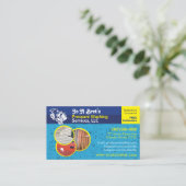 圧力洗浄とクリーニングの名刺テンプレート 予約カード (スタンド正面)