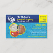 圧力洗浄とクリーニングの名刺テンプレート 予約カード (正面)