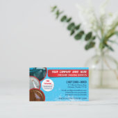 圧力洗浄とクリーニングの名刺テンプレート 予約カード (スタンド正面)