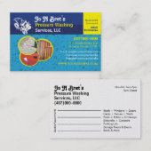 圧力洗浄とクリーニングの名刺テンプレート 予約カード (正面/裏面)