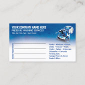 圧力洗浄とクリーニングの名刺テンプレート 予約カード (裏面)