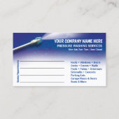 圧力洗浄とクリーニングの名刺テンプレート 予約カード (裏面)