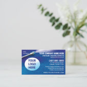 圧力洗浄とクリーニングの名刺テンプレート 予約カード (スタンド正面)