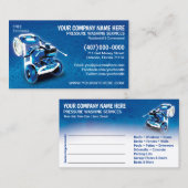 圧力洗浄とクリーニングの名刺テンプレート 予約カード (正面/裏面)