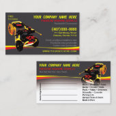 圧力洗浄とクリーニングの名刺テンプレート 予約カード (正面/裏面)