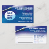 圧力洗浄とクリーニングの名刺テンプレート 予約カード (正面/裏面)