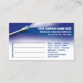 圧力洗浄とクリーニングの名刺テンプレート 予約カード (裏面)