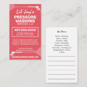 圧力洗浄とクリーニングの名刺テンプレート 名刺 (正面/裏面)