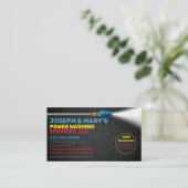 圧力洗浄とクリーニングの名刺テンプレート 名刺 (スタンド正面)