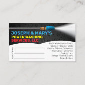 圧力洗浄とクリーニングの名刺テンプレート 名刺 (裏面)