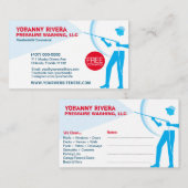 圧力洗浄とクリーニングの名刺テンプレート 名刺 (正面/裏面)