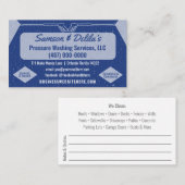 圧力洗浄とクリーニングの名刺テンプレート 名刺 (正面/裏面)