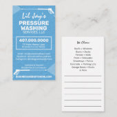 圧力洗浄とクリーニングの名刺テンプレート 名刺 (正面/裏面)