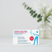 圧力洗浄とクリーニングの名刺テンプレート 名刺 (スタンド正面)