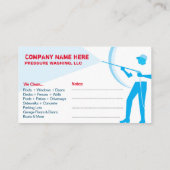 圧力洗浄とクリーニングの名刺テンプレート 名刺 (裏面)