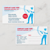 圧力洗浄とクリーニングの名刺テンプレート 名刺 (正面/裏面)