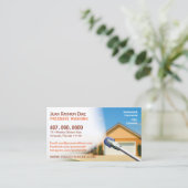 圧力洗浄とクリーニングの名刺テンプレート 名刺 (スタンド正面)