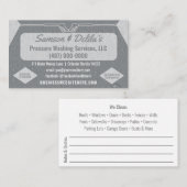 圧力洗浄とクリーニングの名刺テンプレート 名刺 (正面/裏面)