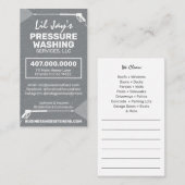 圧力洗浄とクリーニングの名刺テンプレート 名刺 (正面/裏面)