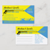 圧力洗浄とクリーニングの名刺テンプレート 名刺 (正面/裏面)