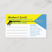 圧力洗浄とクリーニングの名刺テンプレート 名刺 (裏面)