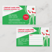 圧力洗浄とクリーニングの名刺テンプレート 名刺 (正面/裏面)