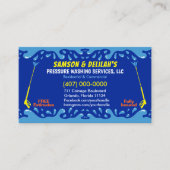 圧力洗浄とクリーニングの名刺テンプレート 名刺 (正面)