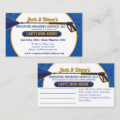 圧力洗浄とクリーニングの名刺テンプレート 名刺 (正面/裏面)
