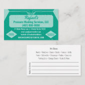 圧力洗浄とクリーニングの名刺テンプレート 名刺 (正面/裏面)