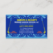 圧力洗浄とクリーニングの名刺テンプレート 名刺 (正面)