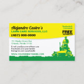 圧力洗浄とクリーニングの名刺テンプレート 名刺 (正面)