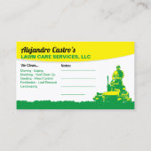 圧力洗浄とクリーニングの名刺テンプレート 名刺 (裏面)