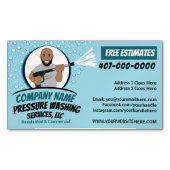 圧力洗浄とクリーニングをカスタマイズ可能 マグネット名刺 (正面)