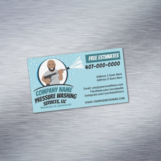 圧力洗浄とクリーニングをカスタマイズ可能 マグネット名刺 (インサイチュ)