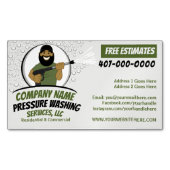 圧力洗浄とクリーニングをカスタマイズ可能 マグネット名刺 (正面)