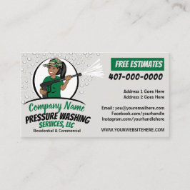 圧力洗浄と清掃アフリカ系アメリカ人 名刺