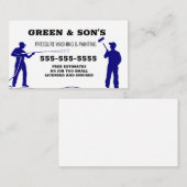 圧力洗浄と絵画の 名刺 (正面/裏面)