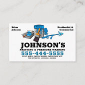 圧力洗浄と絵画詳細事業 名刺 (正面)