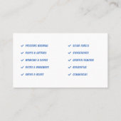 圧力洗浄と電源洗浄のクリーニング 名刺 (裏面)