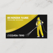 圧力洗浄イエロモダンーパワークリーニング 名刺 (正面)