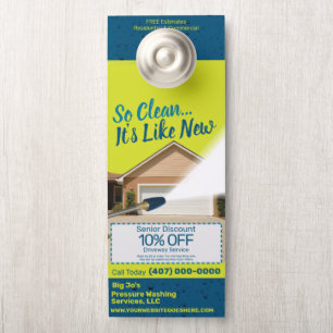 圧力洗浄カスタマイズ可能なテンプレート（大） ドアノブサイン