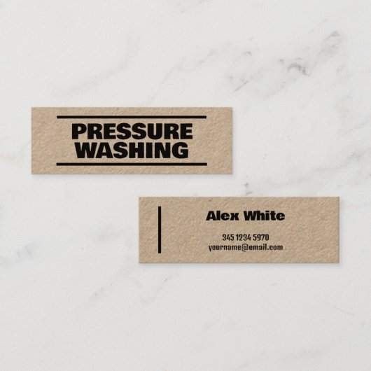 圧力洗浄クラフト スキニー名刺 (正面/裏面)