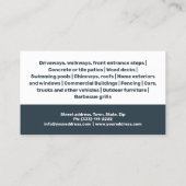 圧力洗浄サービスハウス外部クリーナー 名刺 (裏面)