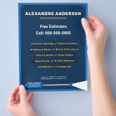 圧力洗浄サービスフライヤー チラシ (手)