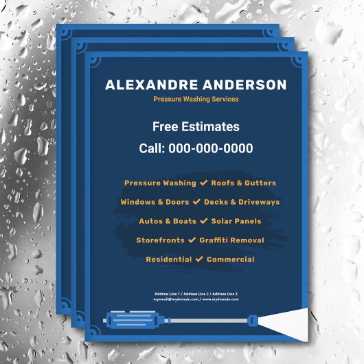 圧力洗浄サービスフライヤー チラシ