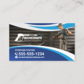 圧力洗浄サービス電力洗浄ハウスクリーニング 名刺 (正面)