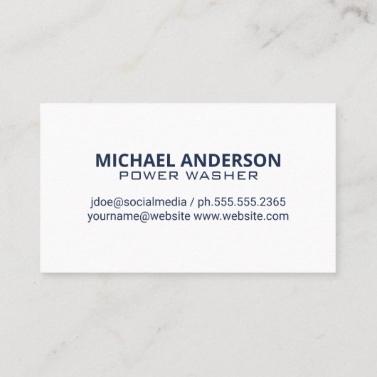 圧力洗浄サービス | シャボン 名刺 (裏面)